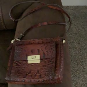 Brahmin brown leather small shoulder bag